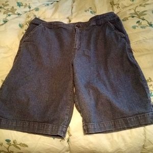 white stag pull on denim shorts